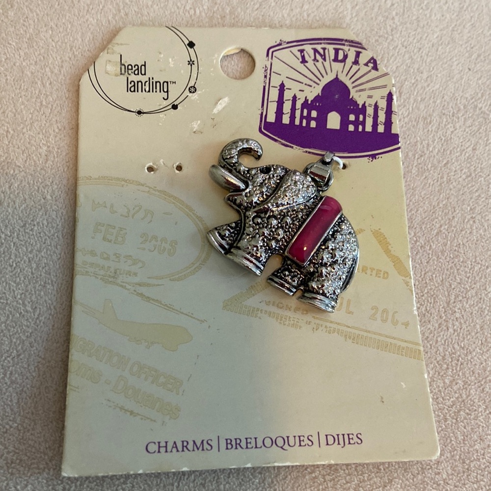 NWT Bead Landing India Elephant Silver Charm
